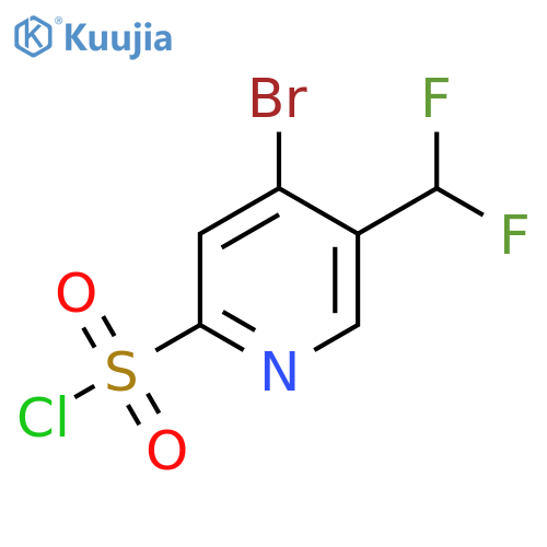 4-Bromo-5-(difluoromethyl)pyridine-2-sulfonyl chloride structure
