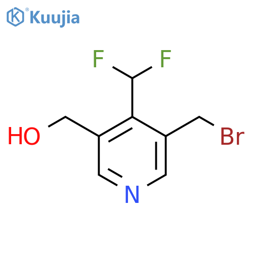 3-(Bromomethyl)-4-(difluoromethyl)pyridine-5-methanol structure