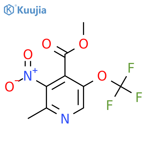 Methyl 2-methyl-3-nitro-5-(trifluoromethoxy)pyridine-4-carboxylate structure