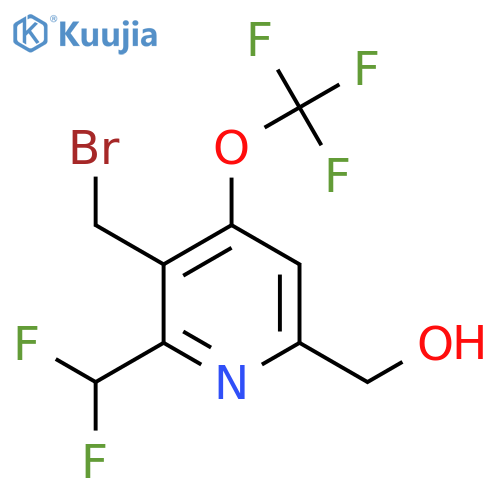 3-(Bromomethyl)-2-(difluoromethyl)-4-(trifluoromethoxy)pyridine-6-methanol structure