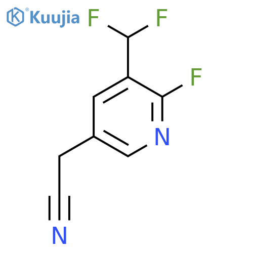 3-(Difluoromethyl)-2-fluoropyridine-5-acetonitrile structure