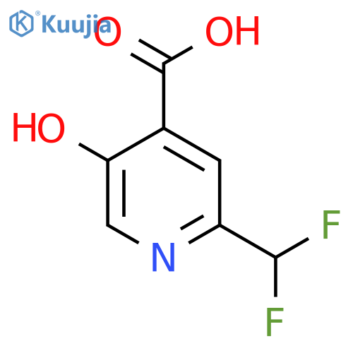 2-(Difluoromethyl)-5-hydroxypyridine-4-carboxylic acid structure