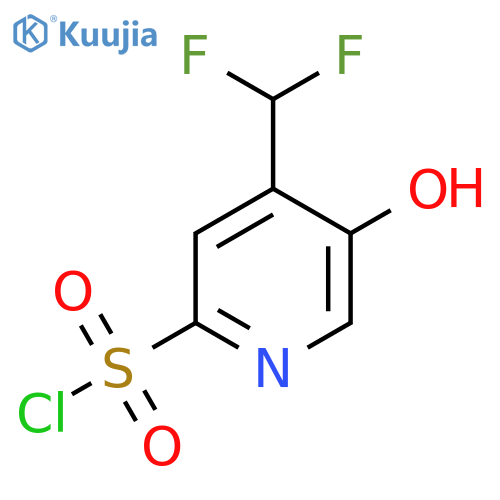 4-(Difluoromethyl)-5-hydroxypyridine-2-sulfonyl chloride structure