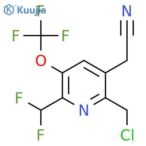2-(Chloromethyl)-6-(difluoromethyl)-5-(trifluoromethoxy)pyridine-3-acetonitrile structure