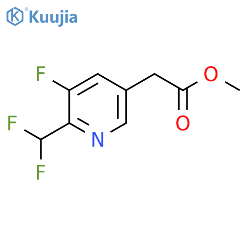 Methyl 2-(difluoromethyl)-3-fluoropyridine-5-acetate structure