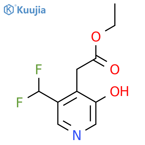 Ethyl 3-(difluoromethyl)-5-hydroxypyridine-4-acetate structure