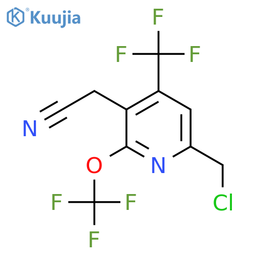 6-(Chloromethyl)-2-(trifluoromethoxy)-4-(trifluoromethyl)pyridine-3-acetonitrile structure