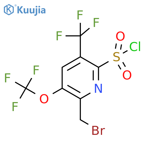 2-(Bromomethyl)-3-(trifluoromethoxy)-5-(trifluoromethyl)pyridine-6-sulfonyl chloride structure