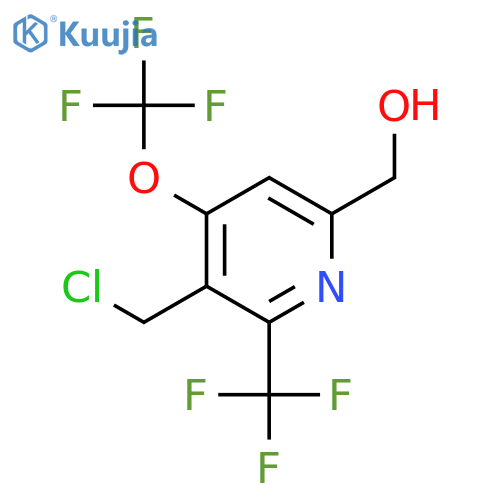 3-(Chloromethyl)-4-(trifluoromethoxy)-2-(trifluoromethyl)pyridine-6-methanol structure