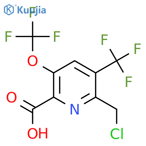 2-(Chloromethyl)-5-(trifluoromethoxy)-3-(trifluoromethyl)pyridine-6-carboxylic acid structure