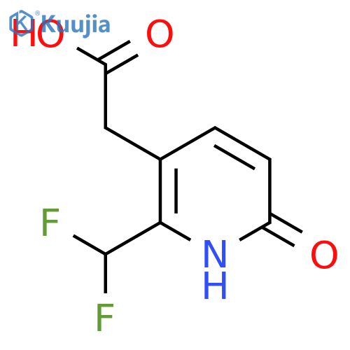 2-(Difluoromethyl)-6-hydroxypyridine-3-acetic acid structure