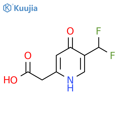 5-(Difluoromethyl)-4-hydroxypyridine-2-acetic acid structure