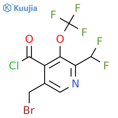 5-(Bromomethyl)-2-(difluoromethyl)-3-(trifluoromethoxy)pyridine-4-carbonyl chloride structure