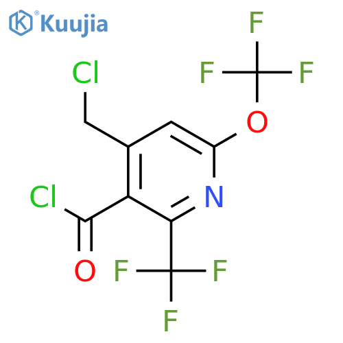 4-(Chloromethyl)-6-(trifluoromethoxy)-2-(trifluoromethyl)pyridine-3-carbonyl chloride structure