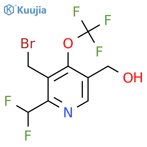 3-(Bromomethyl)-2-(difluoromethyl)-4-(trifluoromethoxy)pyridine-5-methanol structure