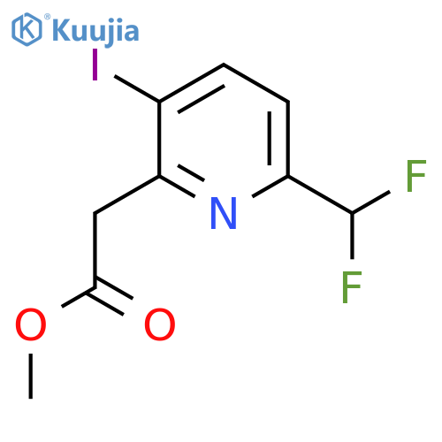 Methyl 6-(difluoromethyl)-3-iodopyridine-2-acetate structure