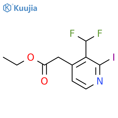 Ethyl 3-(difluoromethyl)-2-iodopyridine-4-acetate structure