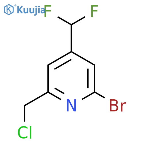 2-Bromo-6-(chloromethyl)-4-(difluoromethyl)pyridine structure