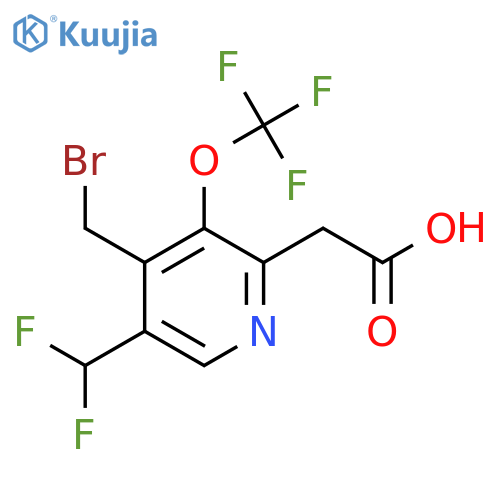 4-(Bromomethyl)-5-(difluoromethyl)-3-(trifluoromethoxy)pyridine-2-acetic acid structure