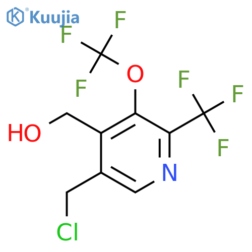 5-(Chloromethyl)-3-(trifluoromethoxy)-2-(trifluoromethyl)pyridine-4-methanol structure