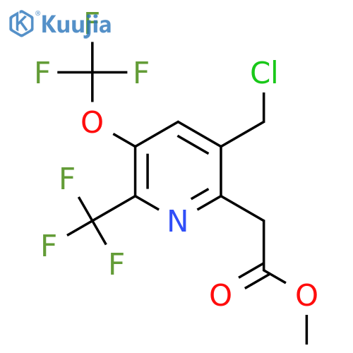 Methyl 3-(chloromethyl)-5-(trifluoromethoxy)-6-(trifluoromethyl)pyridine-2-acetate structure