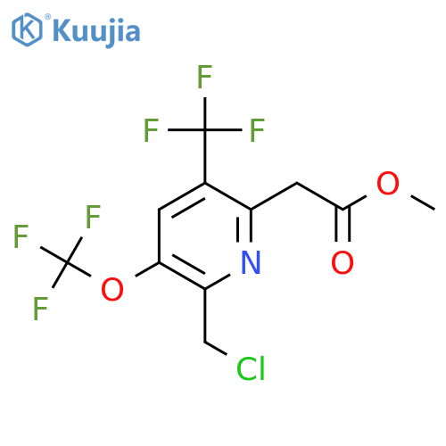 Methyl 2-(chloromethyl)-3-(trifluoromethoxy)-5-(trifluoromethyl)pyridine-6-acetate structure