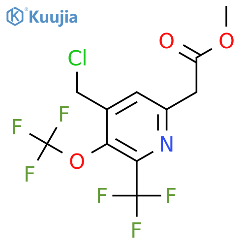 Methyl 4-(chloromethyl)-3-(trifluoromethoxy)-2-(trifluoromethyl)pyridine-6-acetate structure