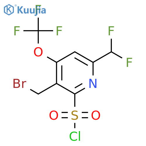 3-(Bromomethyl)-6-(difluoromethyl)-4-(trifluoromethoxy)pyridine-2-sulfonyl chloride structure