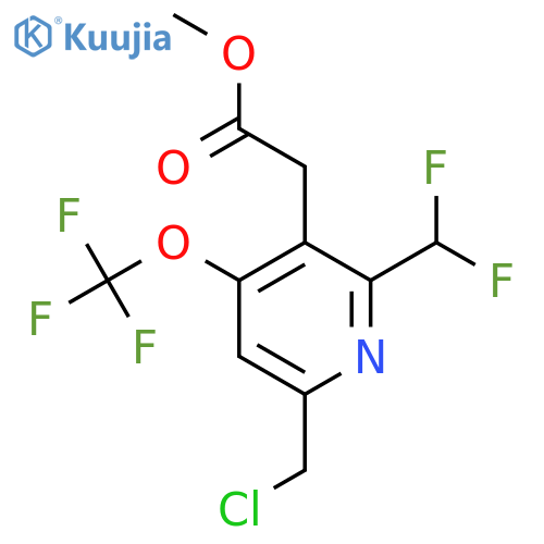 Methyl 6-(chloromethyl)-2-(difluoromethyl)-4-(trifluoromethoxy)pyridine-3-acetate structure