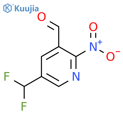 5-(Difluoromethyl)-2-nitropyridine-3-carboxaldehyde structure