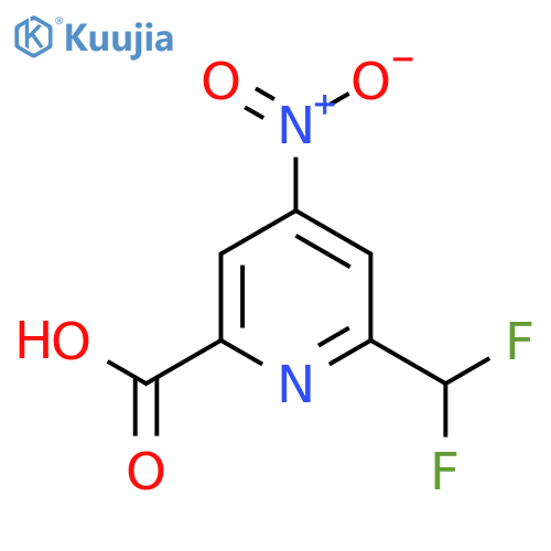 2-(Difluoromethyl)-4-nitropyridine-6-carboxylic acid structure