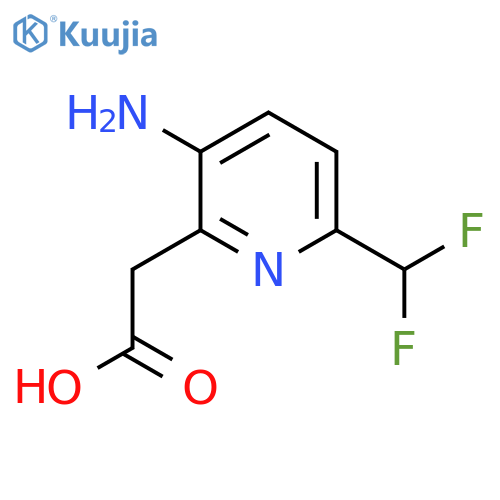 3-Amino-6-(difluoromethyl)pyridine-2-acetic acid structure