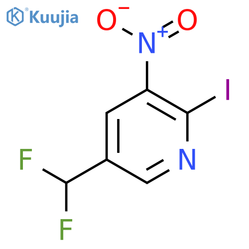 5-(Difluoromethyl)-2-iodo-3-nitropyridine structure