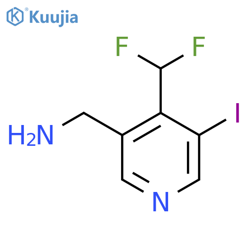 3-(Aminomethyl)-4-(difluoromethyl)-5-iodopyridine structure
