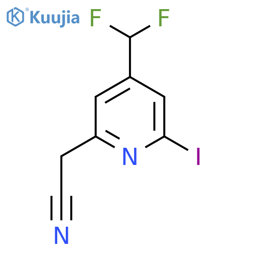 4-(Difluoromethyl)-2-iodopyridine-6-acetonitrile structure