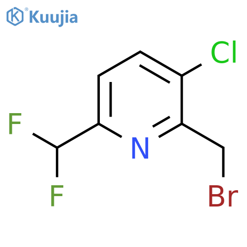 2-(Bromomethyl)-3-chloro-6-(difluoromethyl)pyridine structure