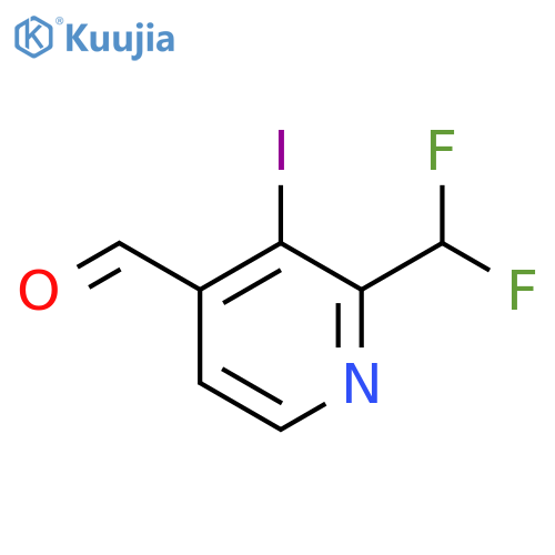2-(Difluoromethyl)-3-iodopyridine-4-carboxaldehyde structure