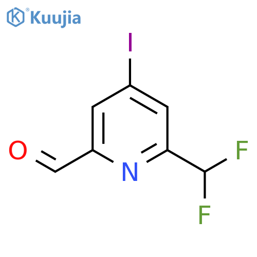 2-(Difluoromethyl)-4-iodopyridine-6-carboxaldehyde structure