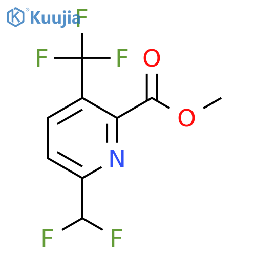 Methyl 6-(difluoromethyl)-3-(trifluoromethyl)pyridine-2-carboxylate structure