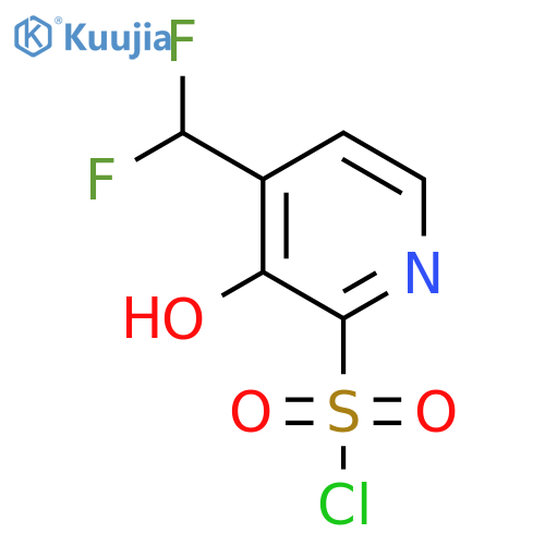 4-(Difluoromethyl)-3-hydroxypyridine-2-sulfonyl chloride structure