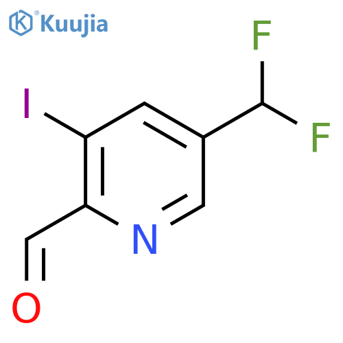 5-(Difluoromethyl)-3-iodopyridine-2-carboxaldehyde structure