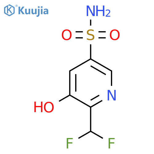 2-(Difluoromethyl)-3-hydroxypyridine-5-sulfonamide structure