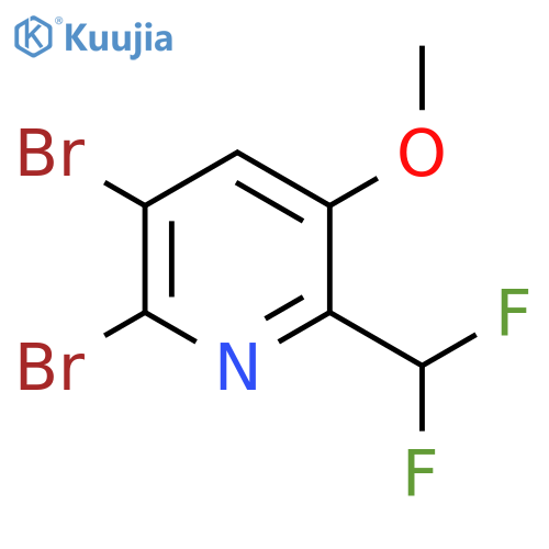 2,3-Dibromo-6-(difluoromethyl)-5-methoxypyridine structure