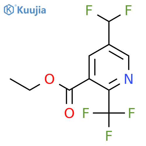 Ethyl 5-(difluoromethyl)-2-(trifluoromethyl)pyridine-3-carboxylate structure