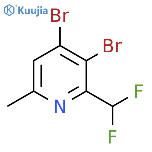 3,4-Dibromo-2-(difluoromethyl)-6-methylpyridine structure