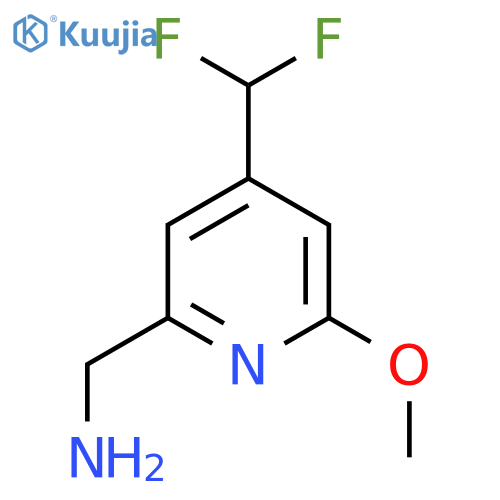 2-(Aminomethyl)-4-(difluoromethyl)-6-methoxypyridine structure