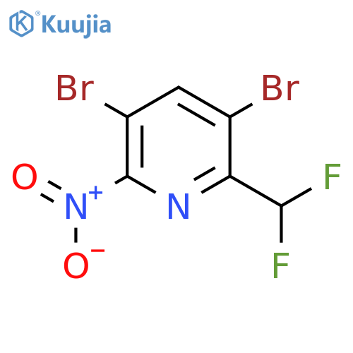 3,5-Dibromo-2-(difluoromethyl)-6-nitropyridine structure