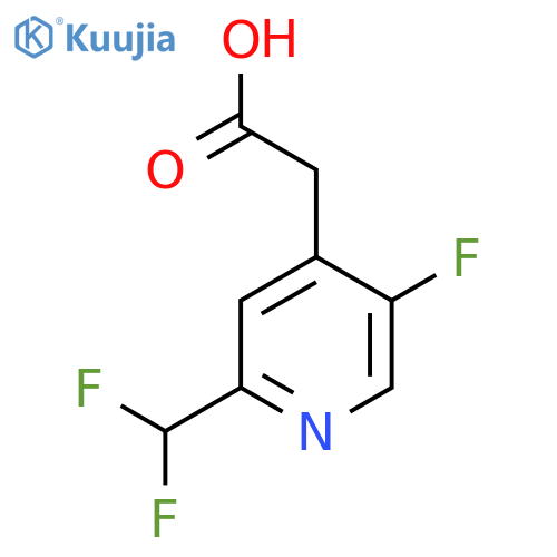 2-(Difluoromethyl)-5-fluoropyridine-4-acetic acid structure