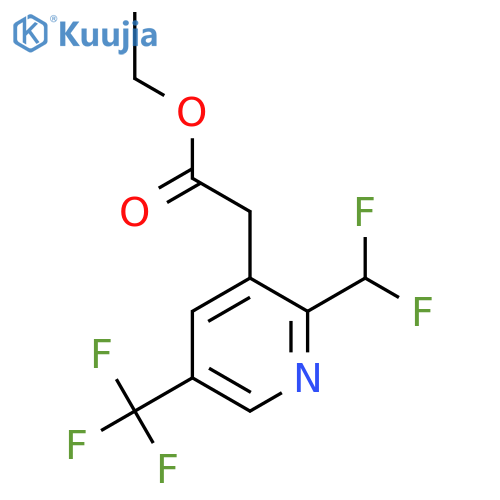 Ethyl 2-(difluoromethyl)-5-(trifluoromethyl)pyridine-3-acetate structure