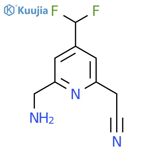 2-(Aminomethyl)-4-(difluoromethyl)pyridine-6-acetonitrile structure